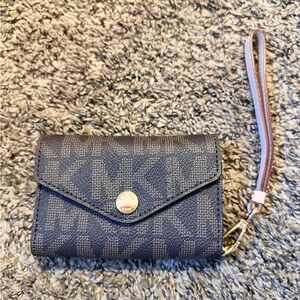 Michael Kors Brown Card Holder Wristlet